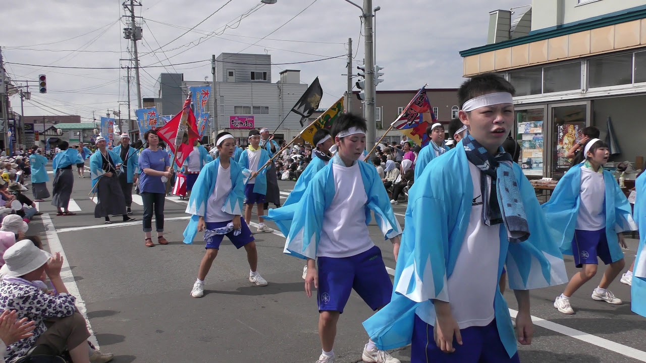 つがる市馬市まつり2018馬ねぶたパレ－ド木造中学校