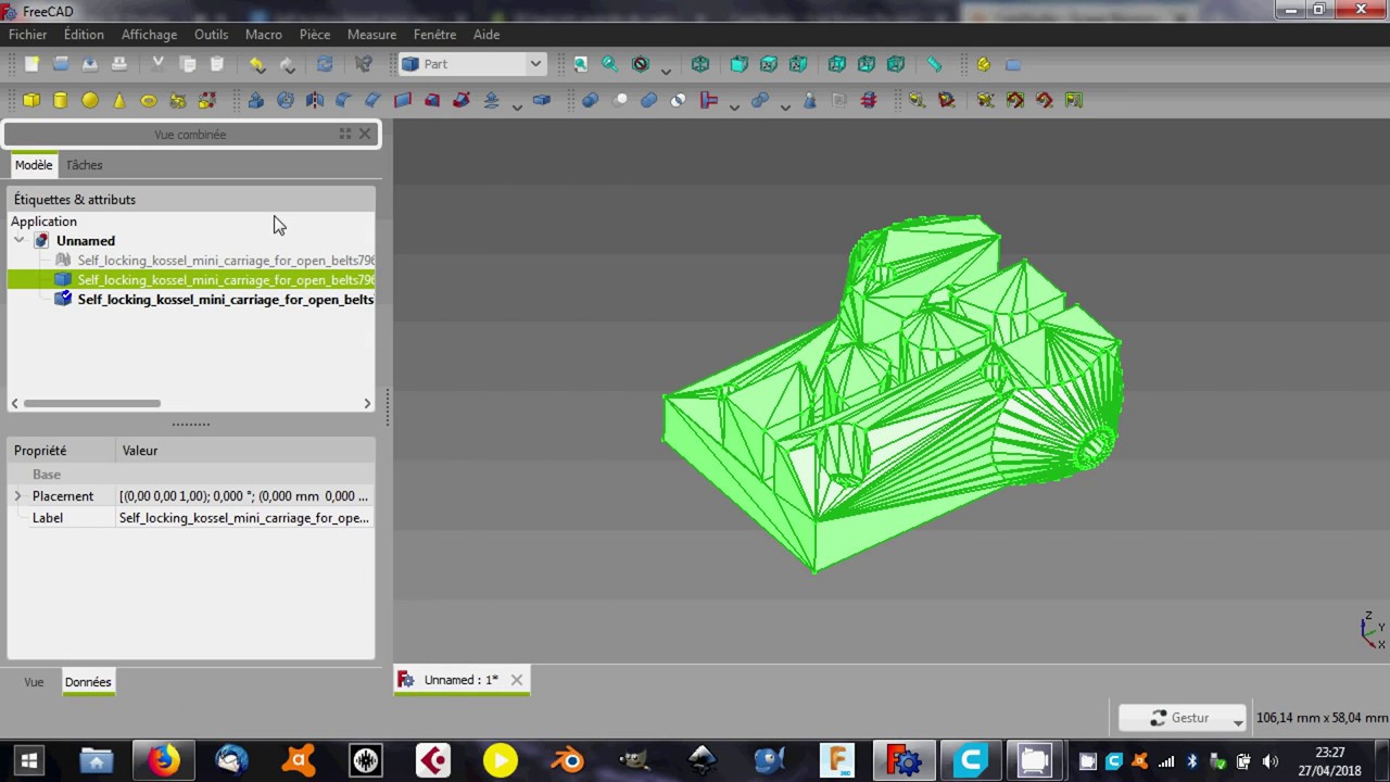 Modifier un fichier STL avec Freecad 0.17