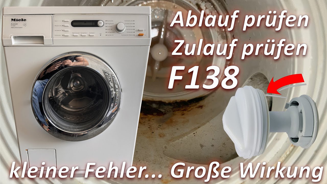 🔧 Miele Waschmaschine undicht - Ablauf prüfen, Zulauf prüfen & Fehler F138!