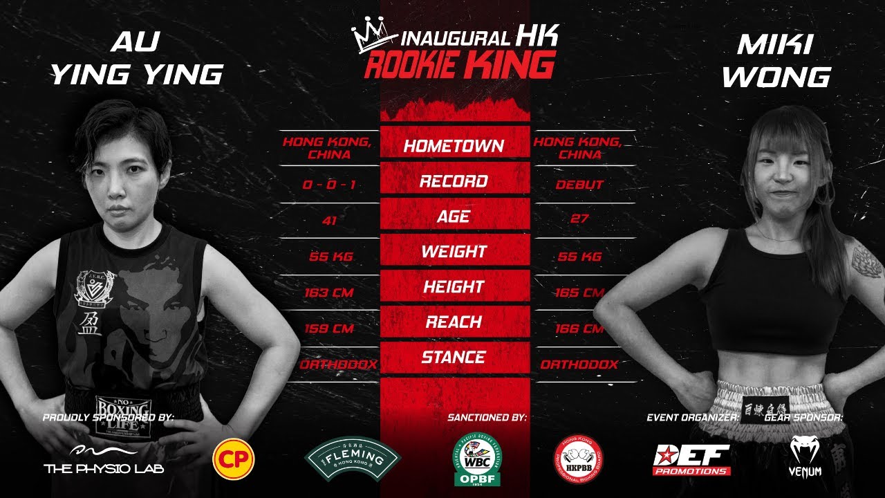 2026 The inaugural Hong Kong Professional Boxing Rookie King championship Au Ying Ying vs Miki Wong
