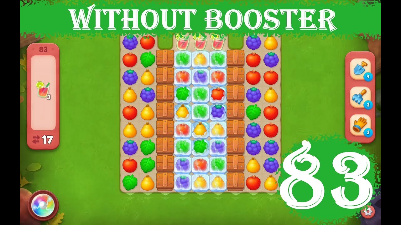 Gardenscapes Level 83 - [17 moves] [2023] [HD] solution of Level 83 Gardenscapes [No Boosters]