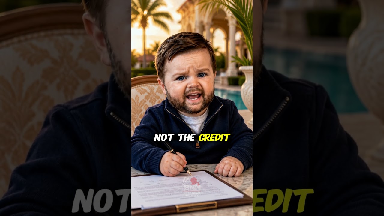 Baby Trump Makes Baby JD Vance Sign The Iran Deal 😭