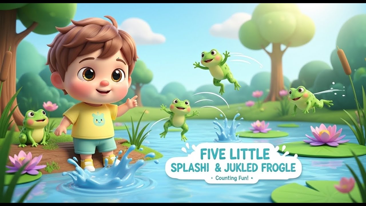 Five Little Speckled Frogs – Kids Nursery Rhyme for Counting and Fun