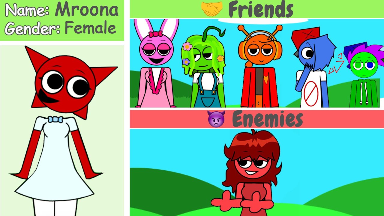 Sprunki Retake human edition - RELATIONSHIPS | NEW UPDATE| ALL Characters Relationships!