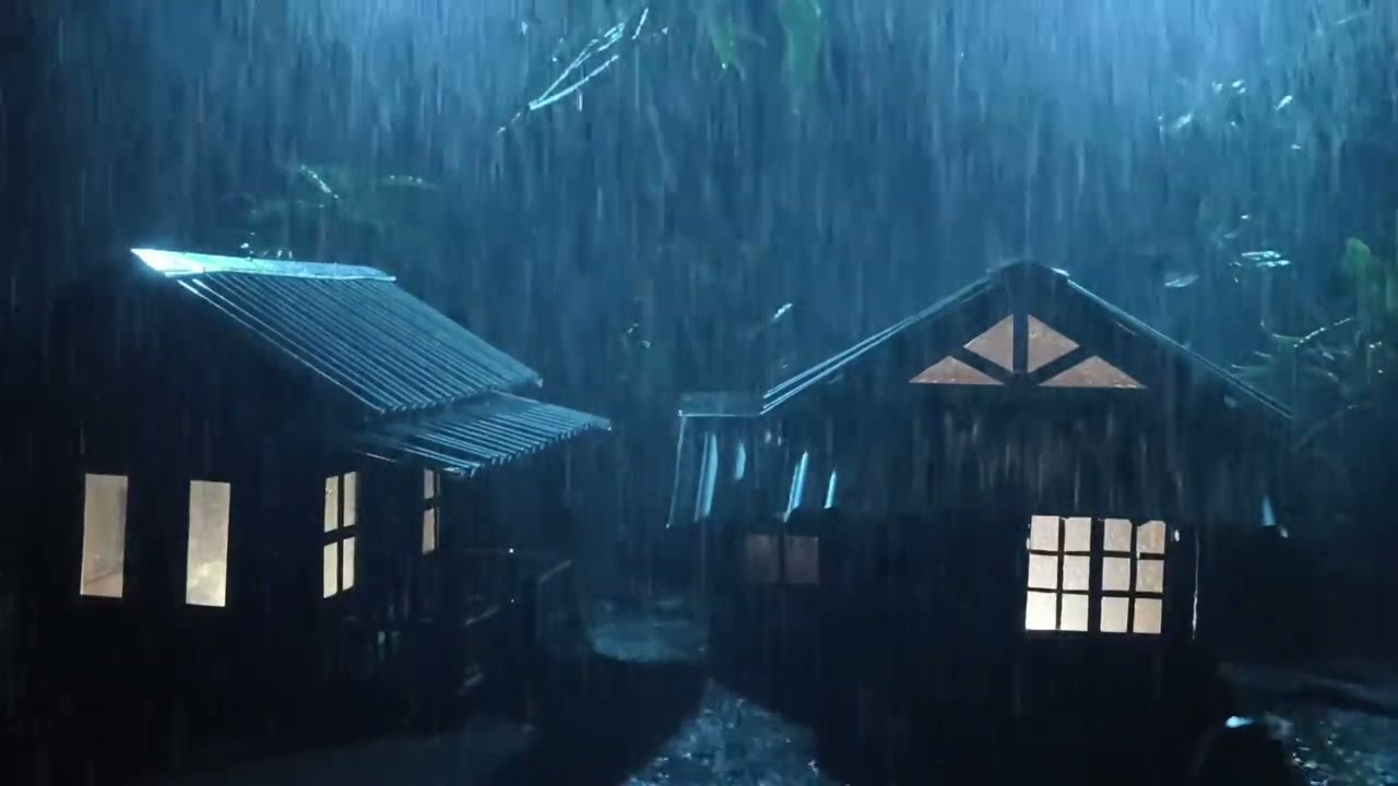 Fall Asleep Instantly in 3 Minutes with Heavy Rain | Rain Sounds & Distant Thunder for Deep Sleep