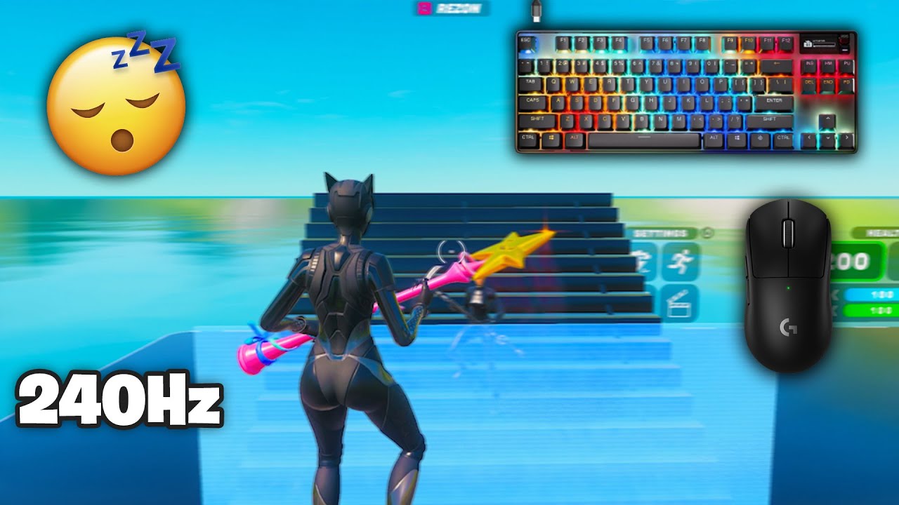 SteelSeries Apex Pro TKL ASMR | 1v1 Build Fights Gameplay | Satisfying M&K Fortnite 240FPS