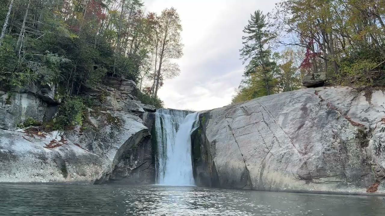 Elk River Falls (4k 60fps relaxing waterfall sound, white noise, nature audio)