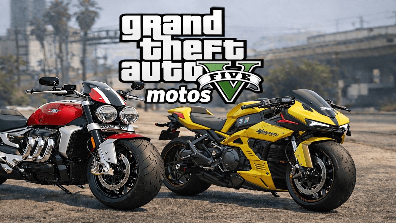 GTA 5 REALISTA DEMAIS! Teste da Triumph Rocket 3 (Parece vida real)