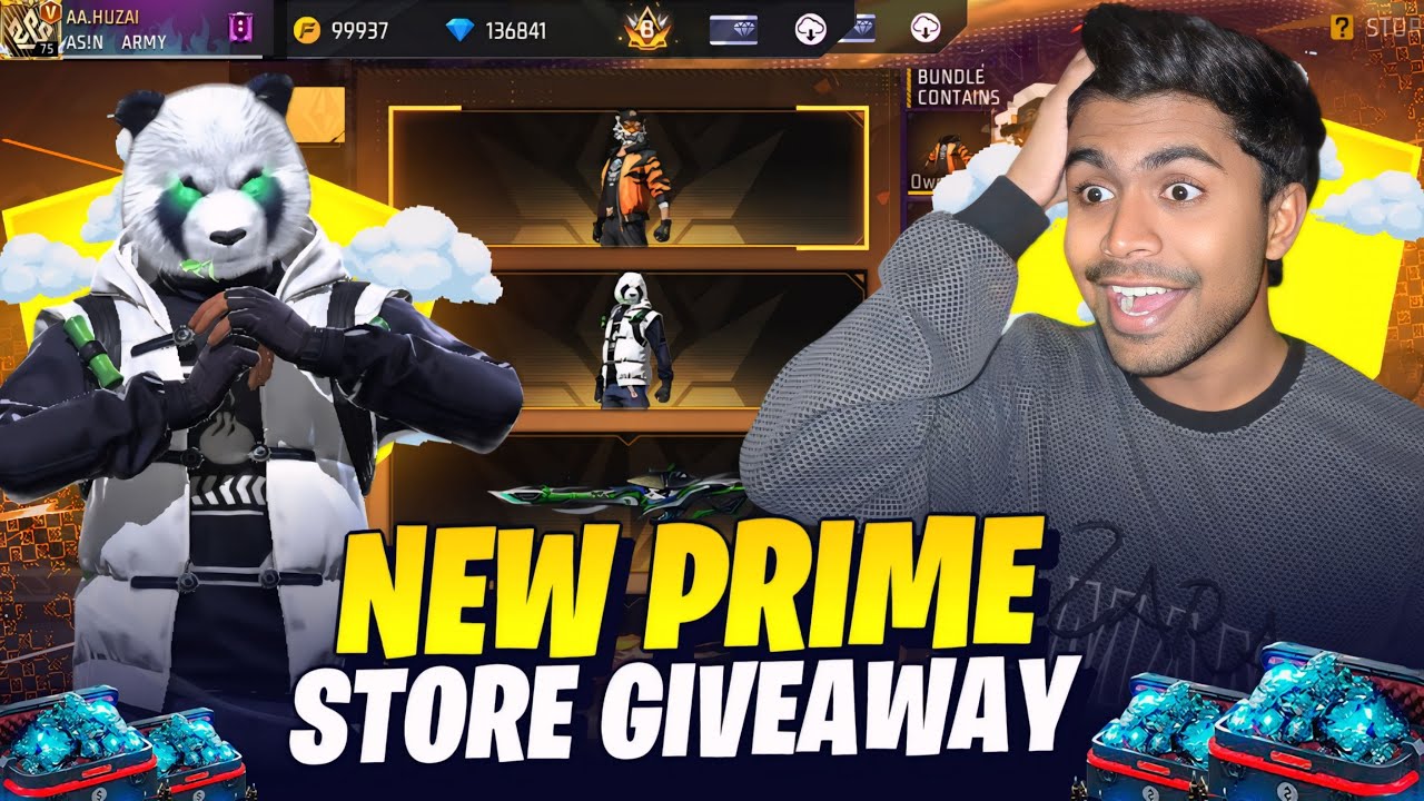 Prime Store Bundle Giveaway 🤯 Booyah = 10000 Diamonds !! Dum H Tho Aja  - Garena Free Fire #shorts