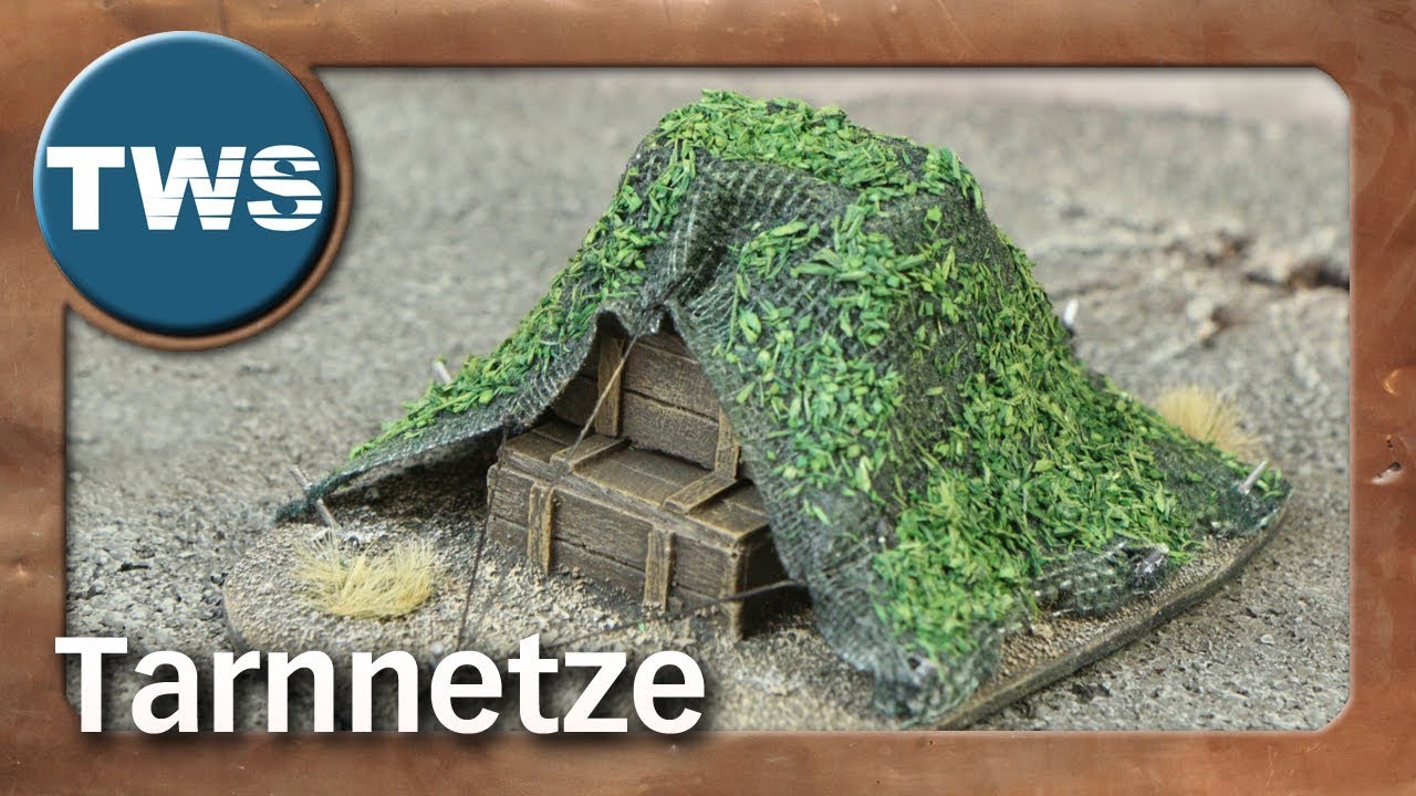 Tutorial: Tarnnetze / camouflage net (Tabletop-Gelände, TWS)