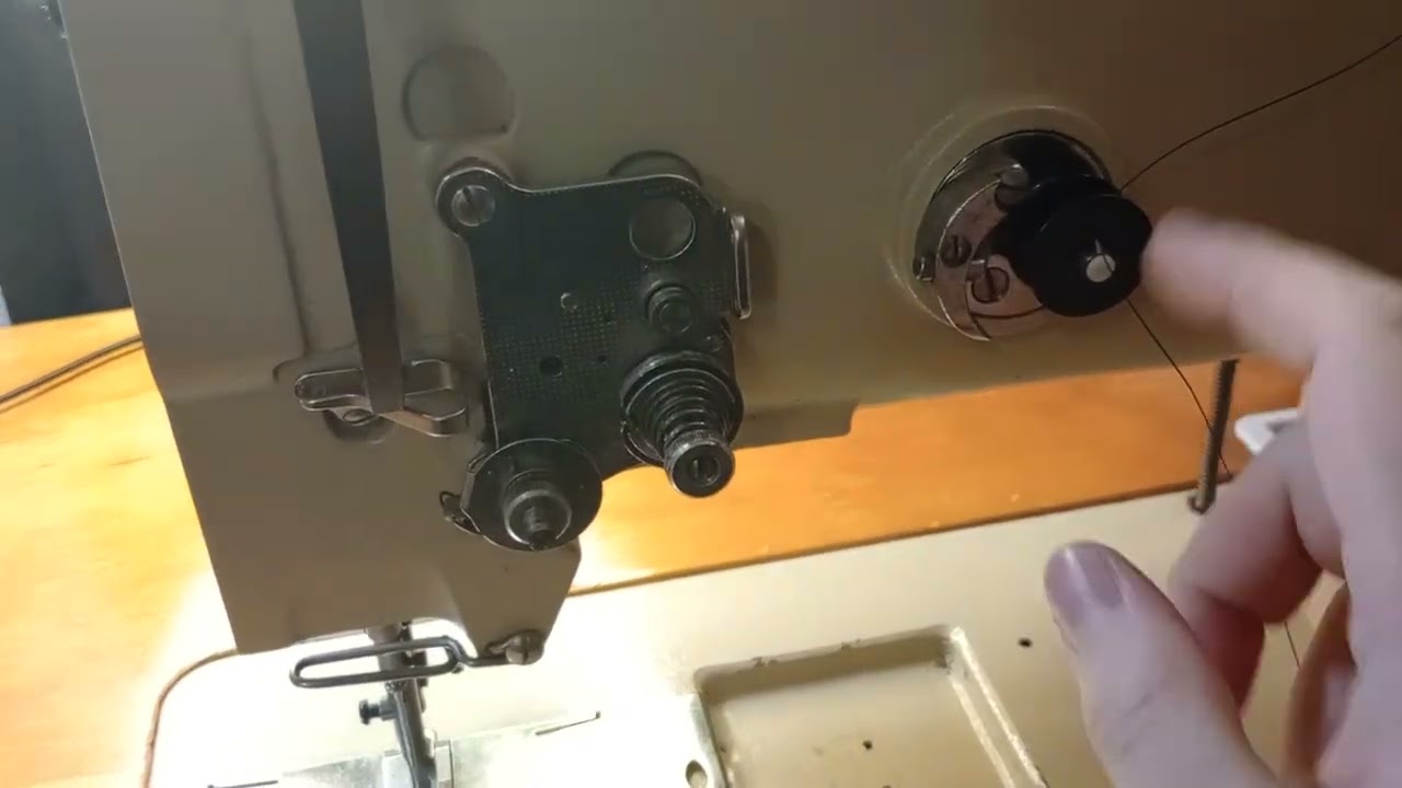 Preparing your feet to wind the bobbin 