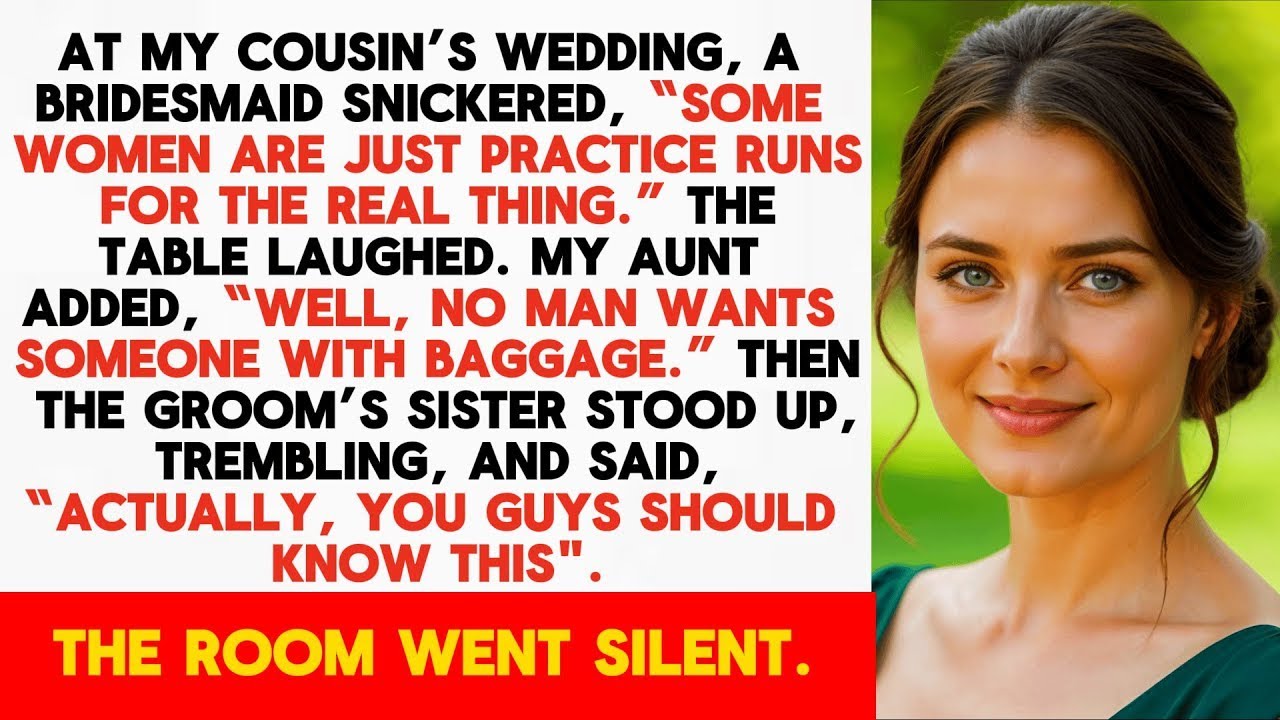 They Called Me DAMAGED GOODS—Until the Groom’s Sister Stood Up and Told Everyone What I Did for Her
