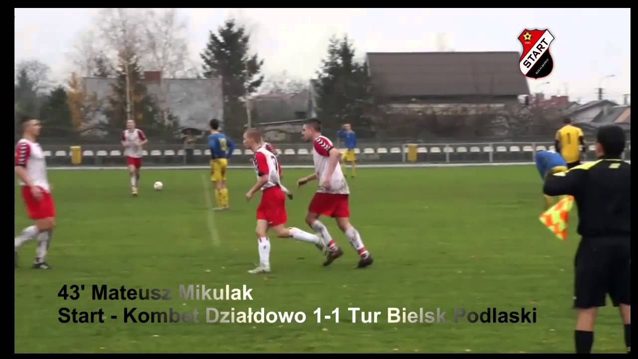 Skr&oacute;t Meczu XVI Kolejki III Ligi Start - Kombet Działdowo 2-1 Tur Bielsk Podlaski