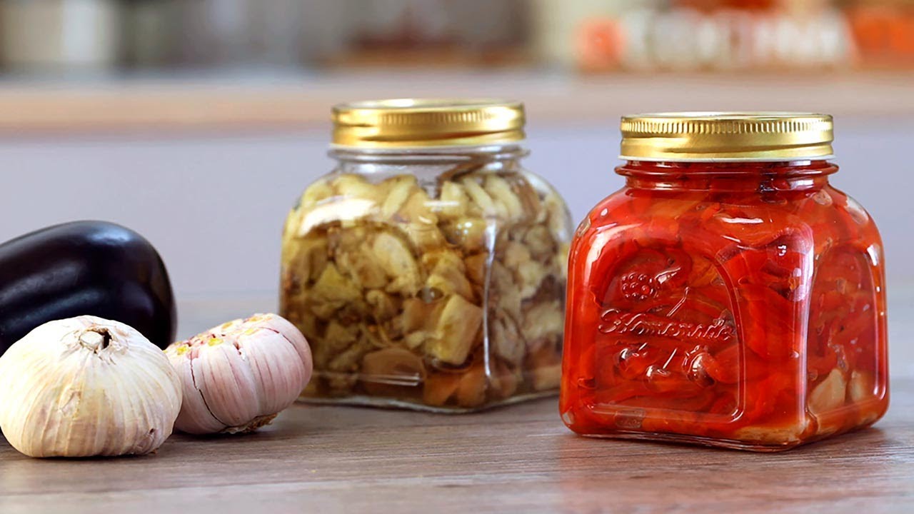 CONSERVAS caseras de BERENJENA y PIMIENTOS asados 🍆 ¡Fácil y rápido!- Cocinatis