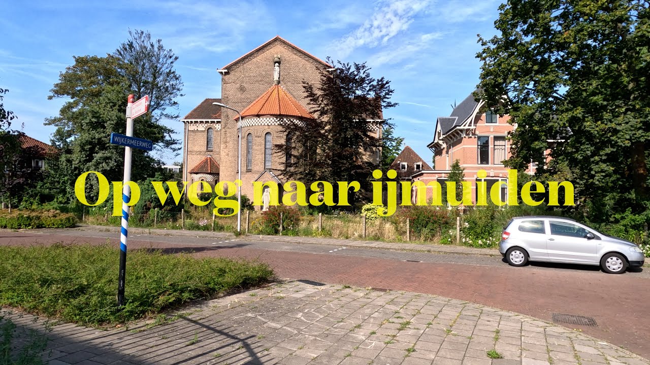 Fietstocht van Velsen noord naar  ijmuiden en door naar het  strand