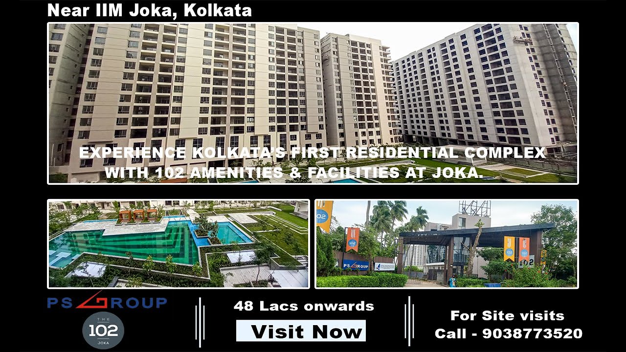 2/3 BHK Luxury Apartment In Kolkata’s first residential complex with 102 amenities at Joka Kolkata |