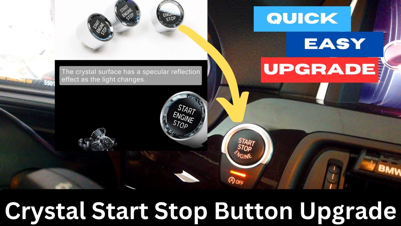 Easiest No Trim Removal Install: BMW Crystal Start Stop Button
