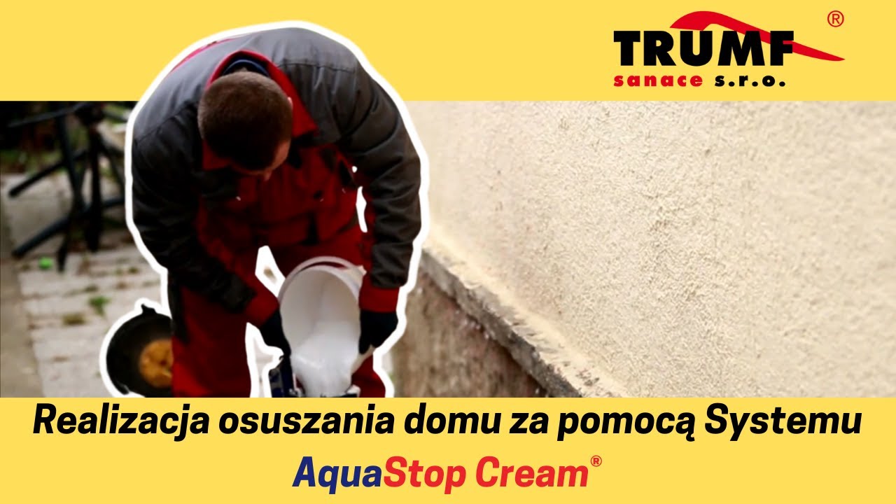 Iniekcja muru przed wilgocią | Realizacja AquaStop Cream® | Renowacja murów | TRUMF sanace s.r.o.