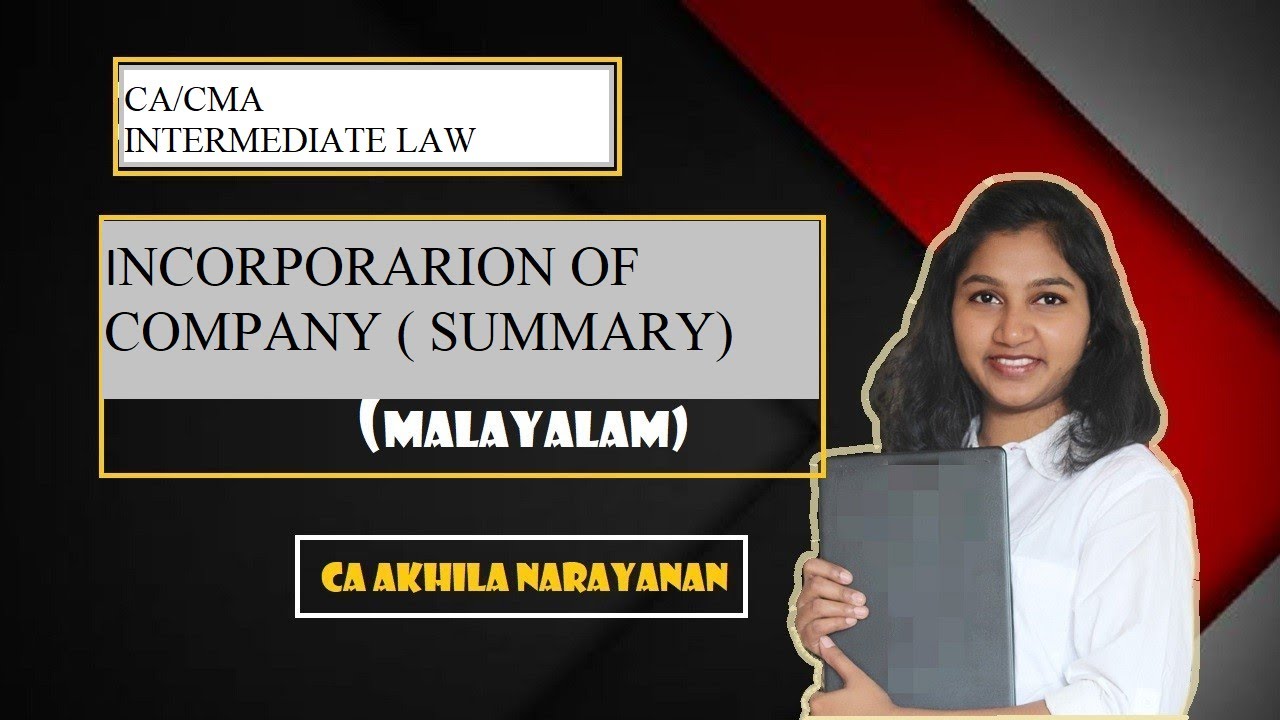 CHAPTER 2: INCORPORARION OF COMPANY ( SUMMARY)