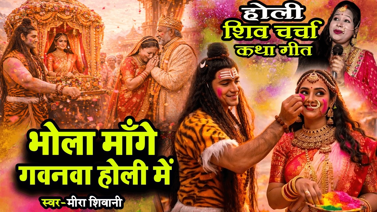 भोला माँगे गवनवा होली में | #शिव चर्चा होली कथा गीत | #Meera Shivani | #Shiv Charcha Holi 2026