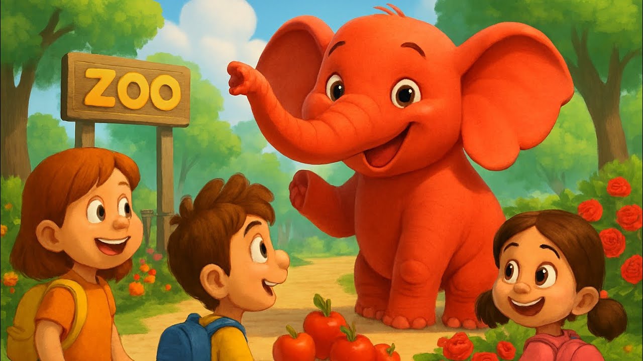 Chidiya Ghar Ke Rang Birange Hathi | Learn Colors with Elephants | 3D Animated Kids Rhyme