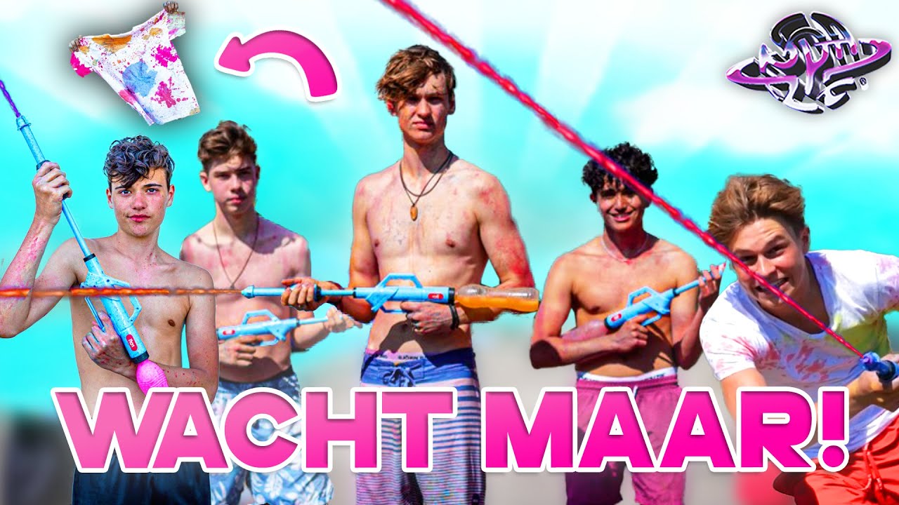 WIE MAAKT HET BESTE TIE-DYE SHIRT?! (VERF GEVECHT) 💦🔫 | Spaze