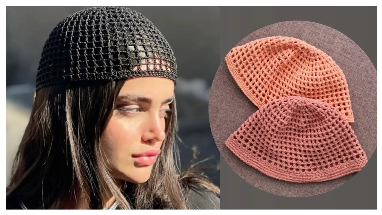 آموزش کلاه بهاری ❤️❤️❤️ crochet spring hat , Easy easy