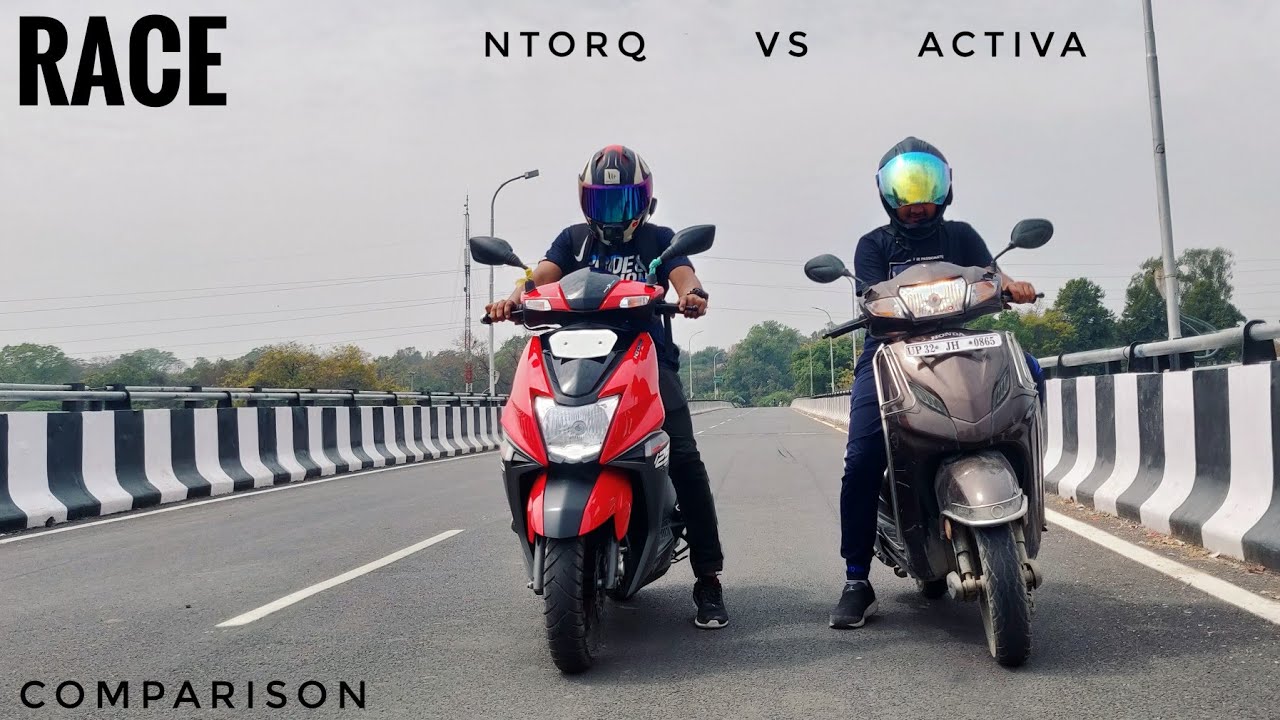 TVS NTORQ VS HONDA ACTIVA RACE | COMPARISION