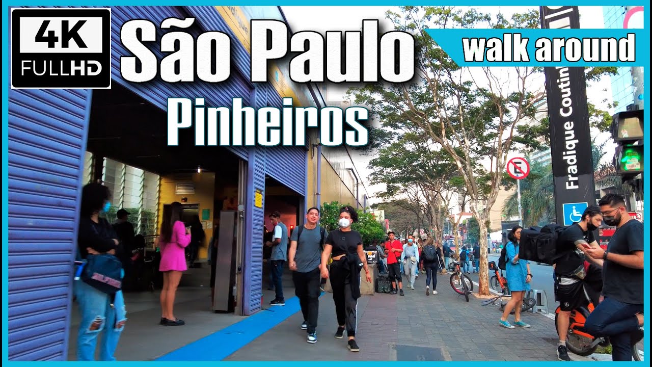 [4K] Bairro dos Pinheiros - São Paulo - walk tour em 4k - conhecendo São Paulo - HD World BR