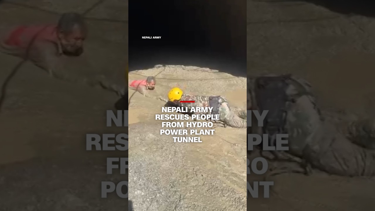 Nepali army rescues people from hydro power plant tunnel