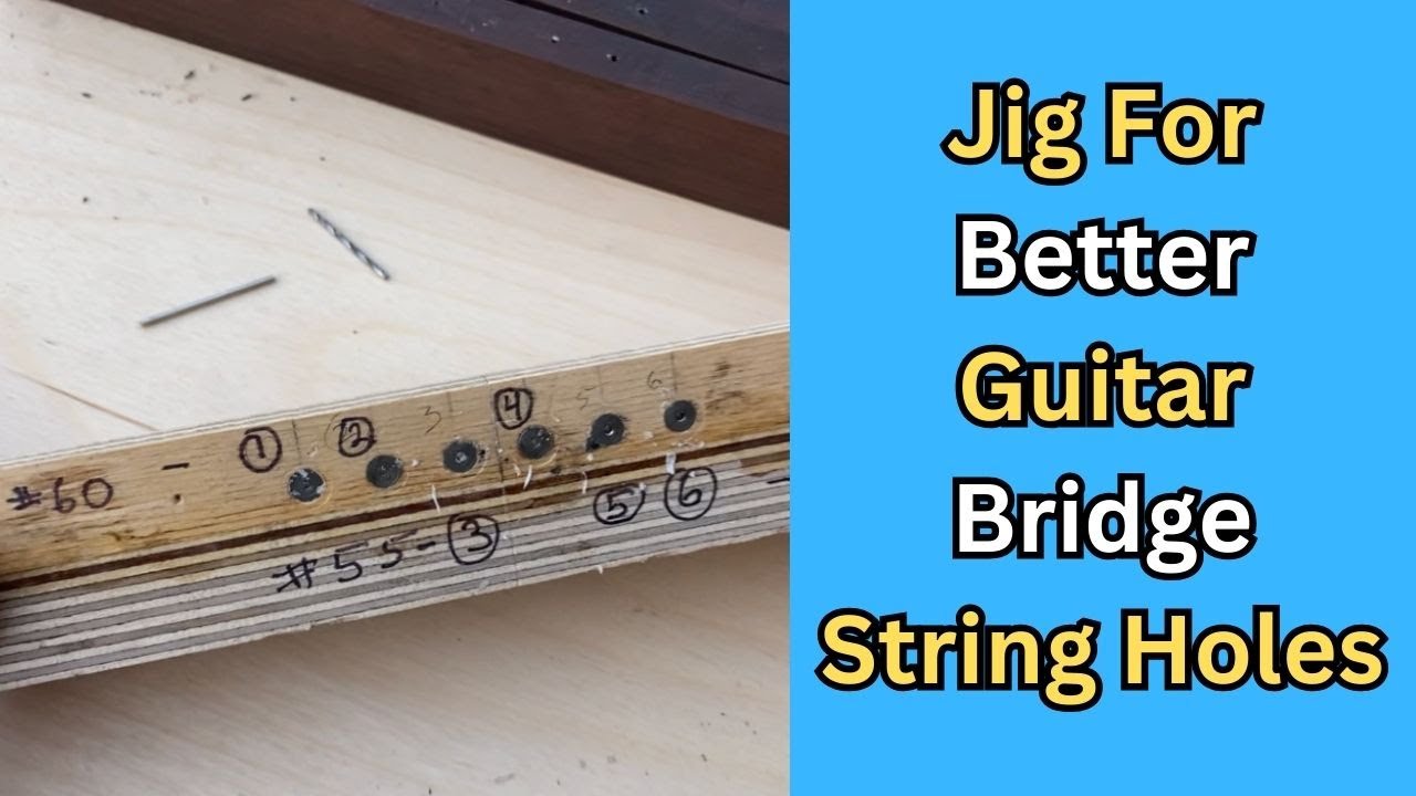 Simple Drill Jig For Better Classical Guitar Bridge String Holes| David Schramm Luthier