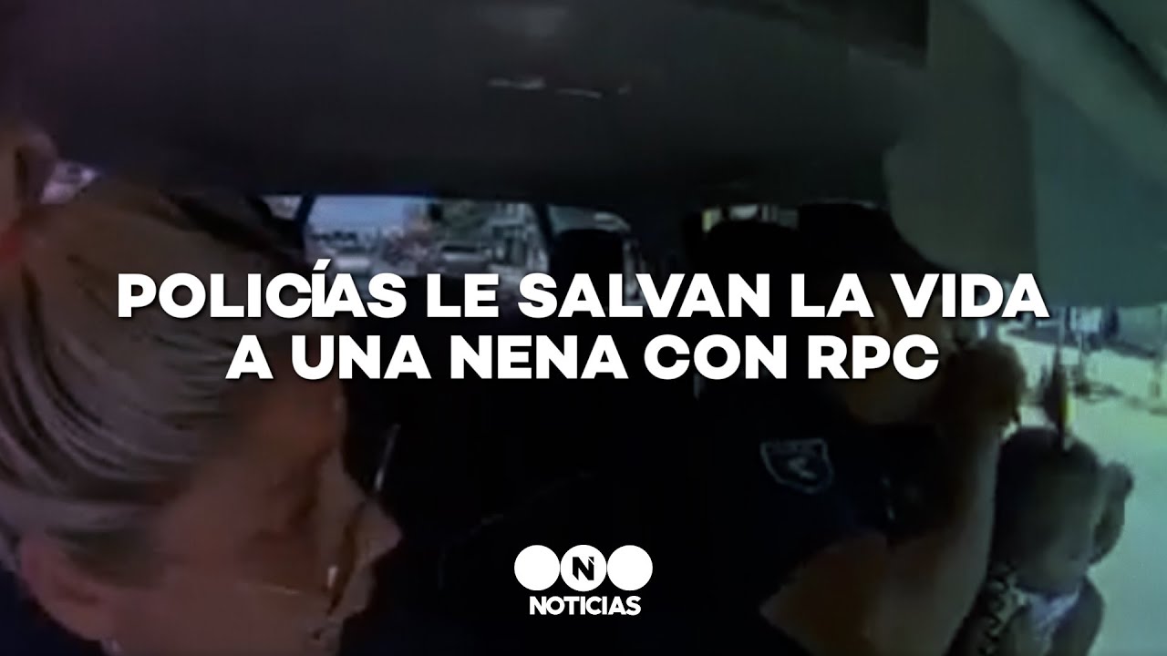 UNA BEBA SALVADA POR DOS POLICÍAS - Telefe Noticias