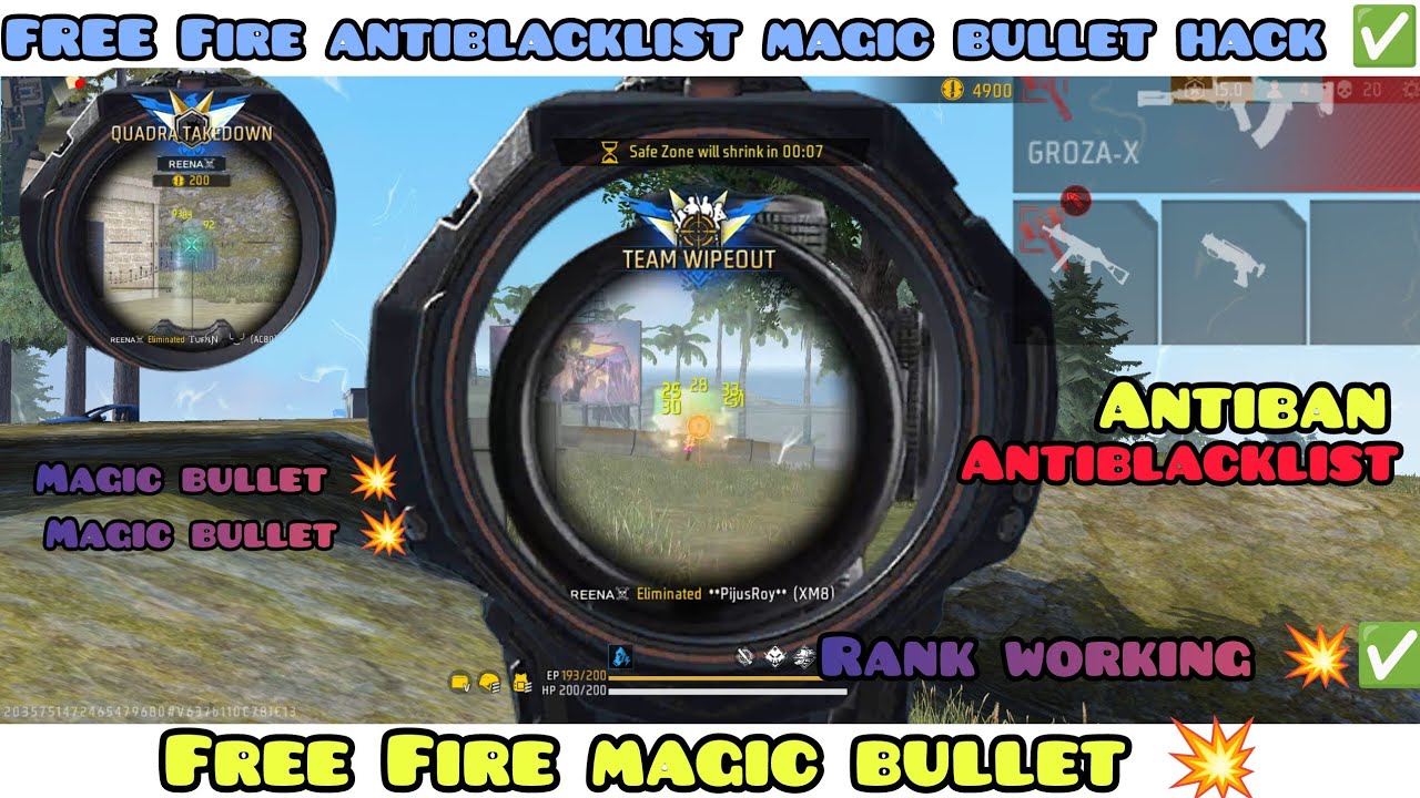 free fire Max ob52 magic bullet800% ✅free fire new magic bullet+pink hologram hack ob52