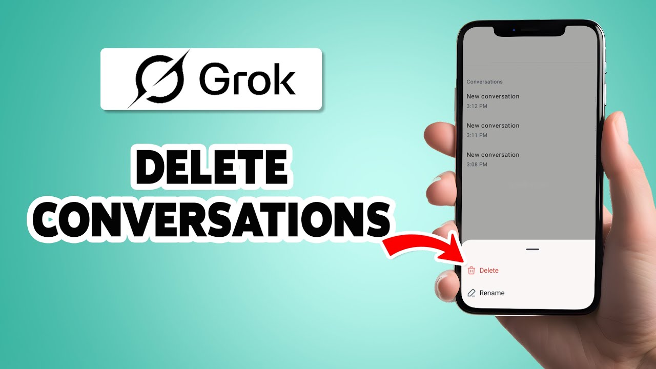 How To Delete Conversations On Grok App 2025 | Remove/Clear Chat History In Grok AI Mobile App