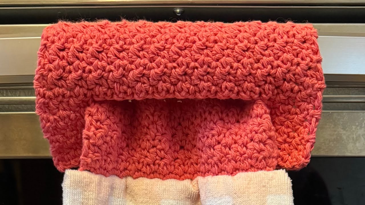 Let’s crochet a dish towel topper