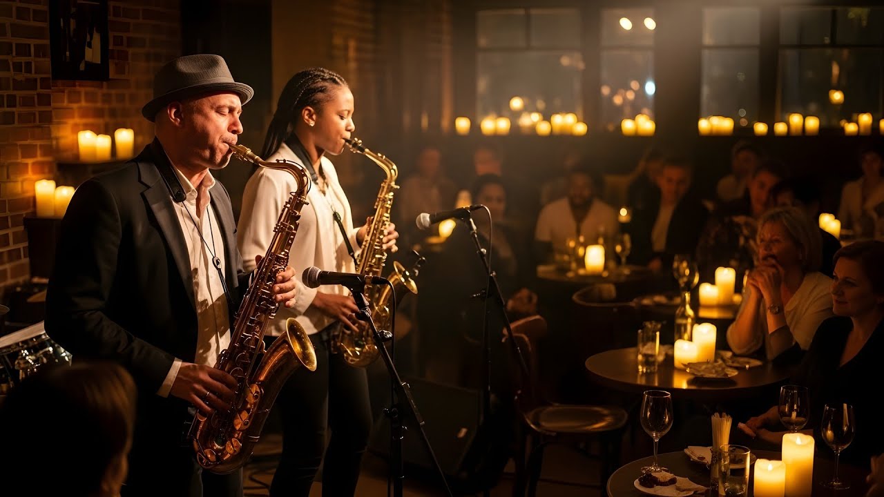 Saxophone Sunset R&B Grooves • Soft Jazz Vibes • City Cafe Ambience • Anxiety Relief • Study Session