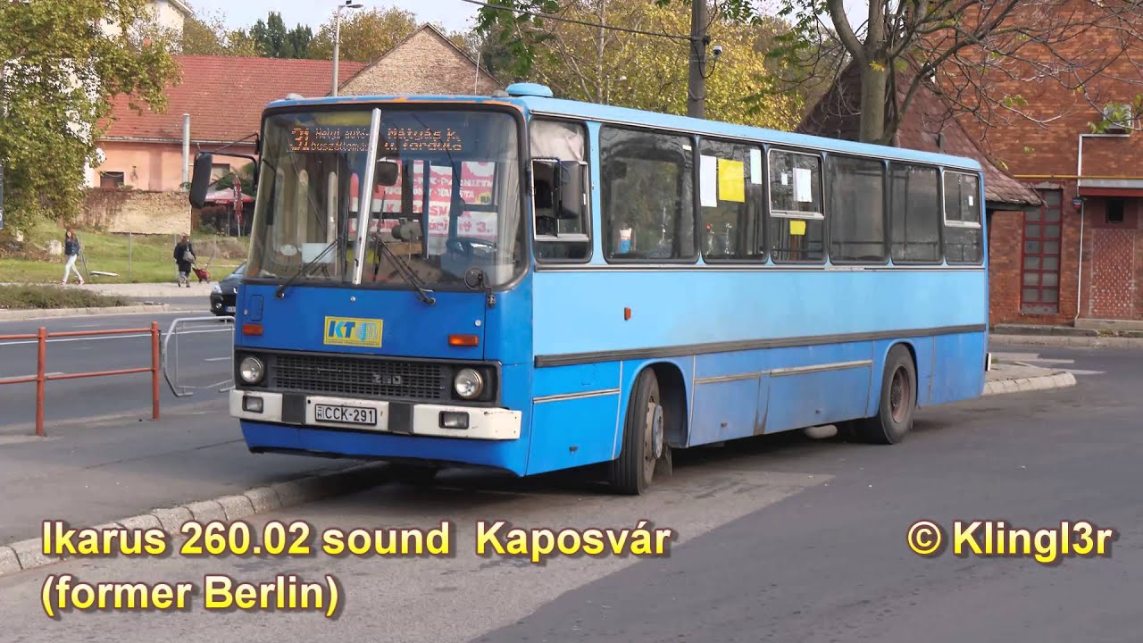 Sound: ex-Berlin Ikarus 260.02 bus in Kaposvár CCK-291