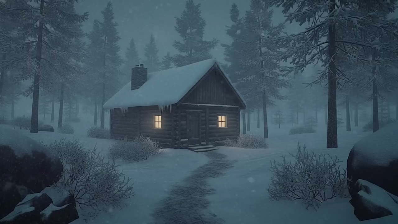Alone in a Remote Cabin ❄️ Powerful Blizzard Wind Sounds for Sleep