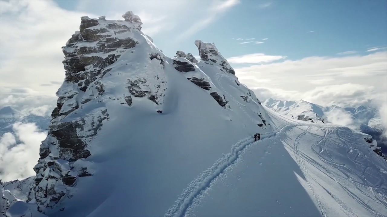 Snowy Mountains Drone Footage