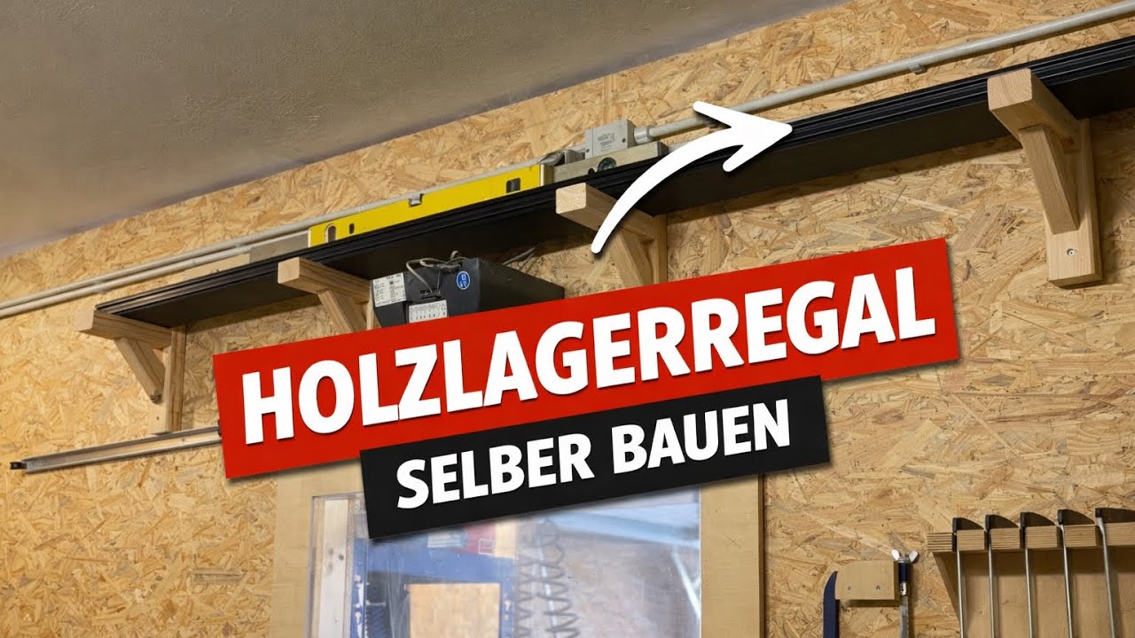 Holzlager für die Werkstatt selber bauen – Bretter ordentlich lagern
