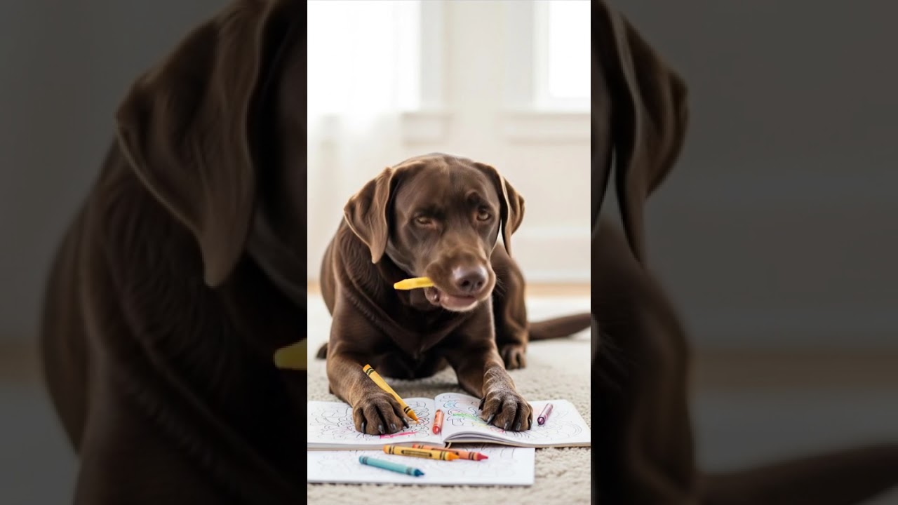 Even my dog couldn’t resist my colouring book🐶🎨😁