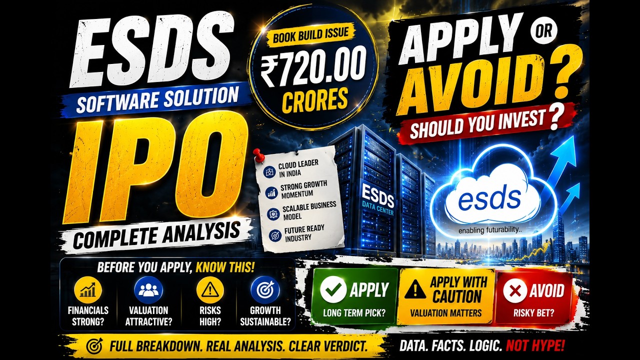 ESDS IPO 🚨 GOLDEN OPPORTUNITY या BIG RISK? | APPLY or AVOID? IPO Full Analysis & Recommendation
