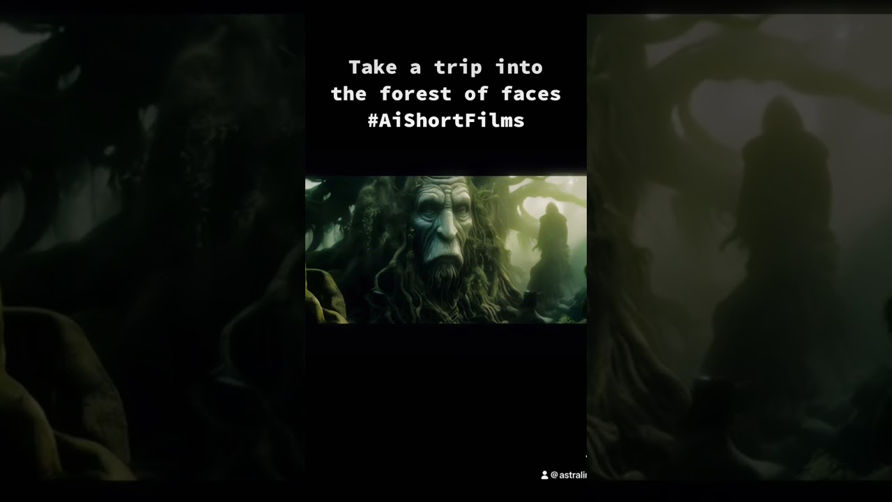 The forest of faces (Ai Short Film) #aimovie #aifantasy #fantasy  #gen2 #ai  #aiart #aivideo #aibot