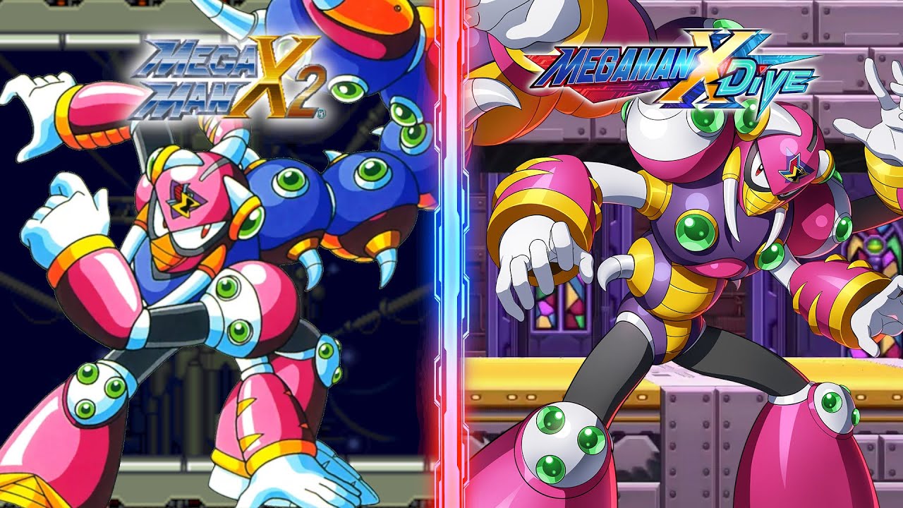 Magna Centipede Boss Comparison - Mega Man X DiVE