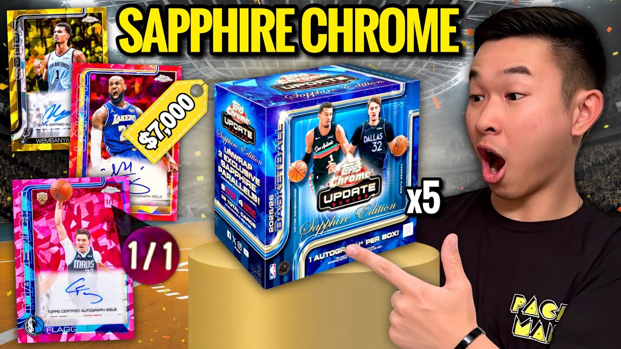 The new $7000 SAPPHIRE 2025-26 Topps Chrome Update Basketball boxes are the CRAZIEST EVER (BOOM)! 😱🔥