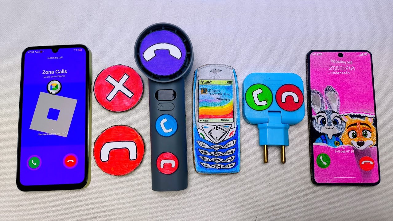Galaxy a15 vs Only Button vs Fan Phone vs Nokia vs Folding Socket vs Nothing Phone 5 incoming call