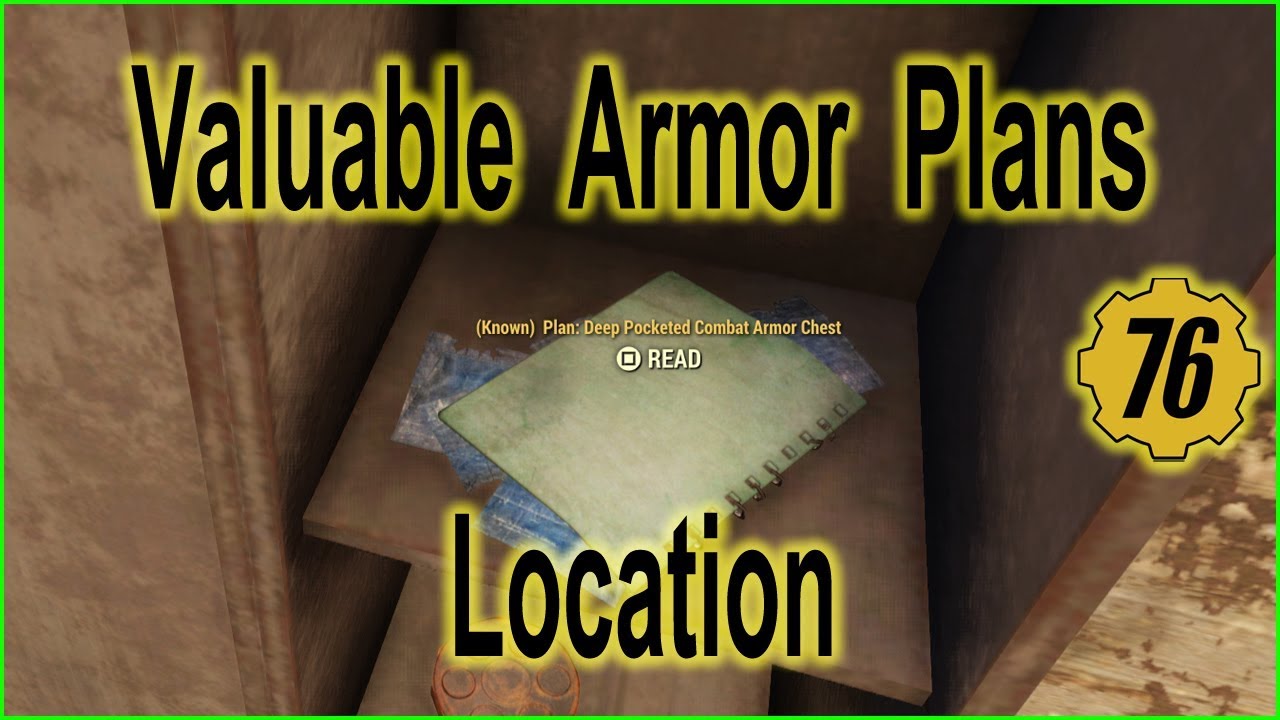 FALLOUT 76 Armor Mod Plans Location