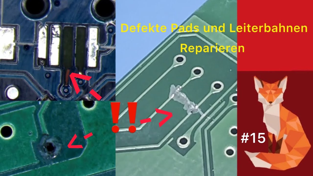 Kann man abgebrochene Leiterbahnen Pads reparieren?  / Defekte Durchtrennte Leiterbahnen Pads Traces