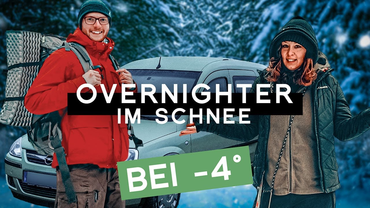 Winter Overnighter im Hunsrück bei Schnee: Mini Camperin vs. Outdoor Fuzzi | Wintercamping
