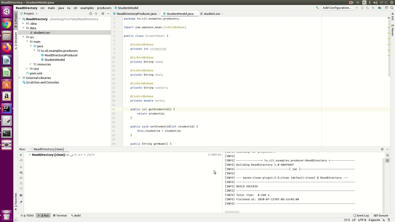 Read CSV Files from Directory using Watcher and send all records to Kafka.